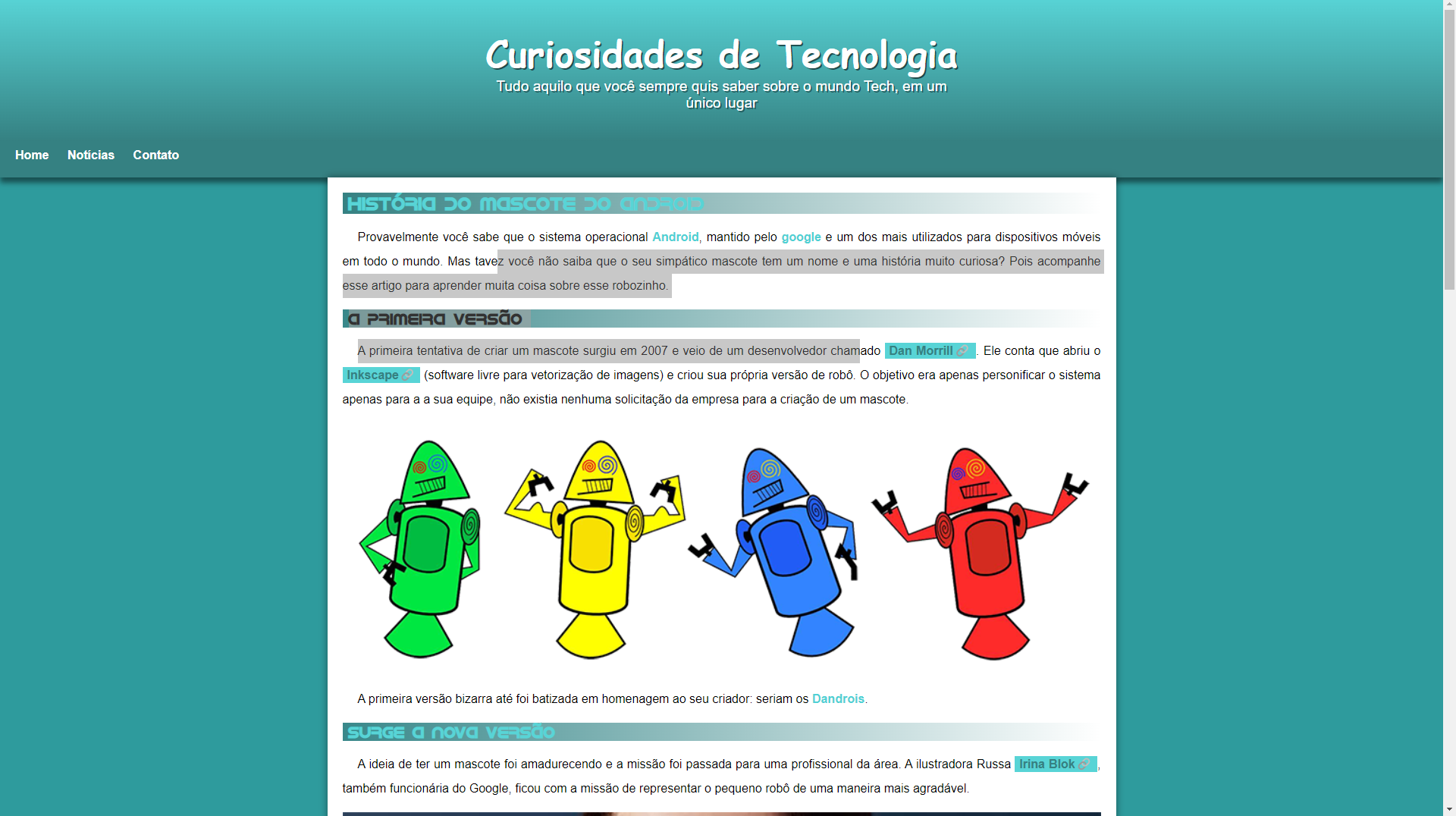 Android page